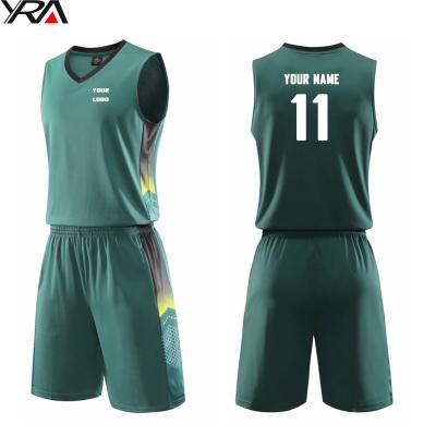 China 2020 Latest Breathable Custom Design Pink Blue Black Green Color Kids Man Basketball Jersey Mens Uniforms for sale