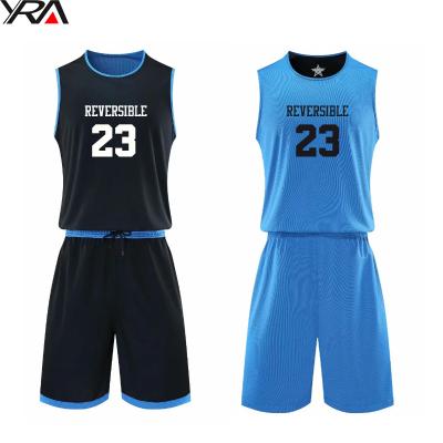 China OEM Breathable Custom Mesh Cheap Basketball Tank Top Reversible Uniform Your Logo Design Green Black for sale