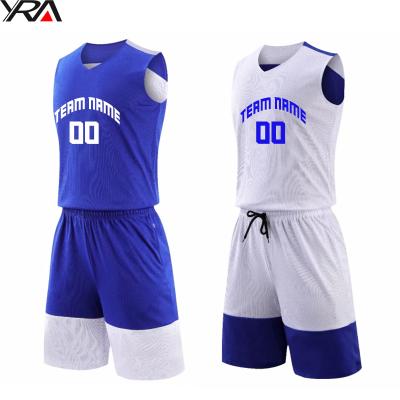 China Breathable Double Sides Two Wear Reversible Red And Black Mens White Red And Black Sets Basketball Uniform Color Tank Top Kit Wear Green Tank Tops for sale