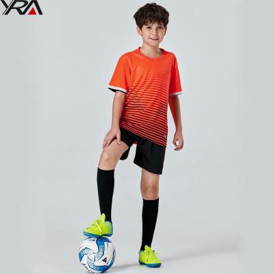 China Sets 2020 Kids Man Sportswear Training Wholesale Football Soccer Jersey Pink Set Custom Green Orange for sale