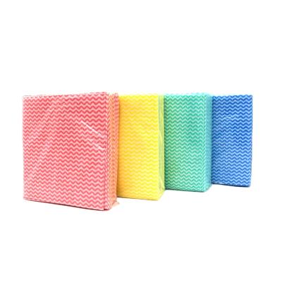 China Sustainable Cellulose Polyester Material 4 Color Folding Set Spot Goods Recycled Multi Purpose Cleaning Towel for sale