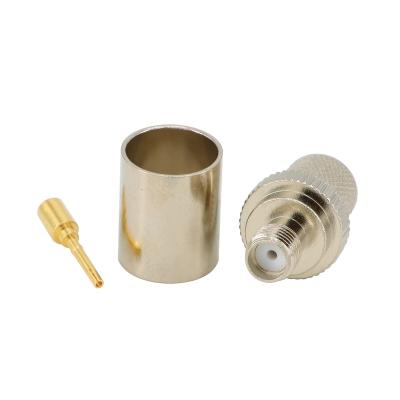 China RF Crimp Female SMA Connectors SMA Socket Pin Crimp For RG8 LMR400 RG213 RG165 Connectorping Nickel Plated Coaxial Cable for sale