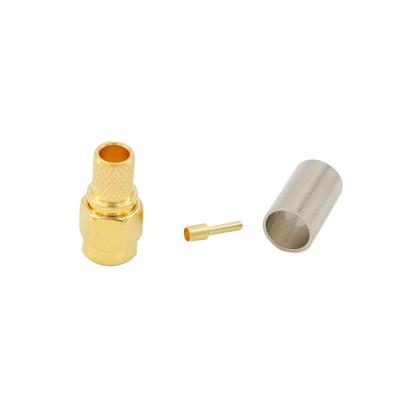 China RF Coaxial RF Connector SMA Male Plug Straight For RG59 RG140 LMR240 Cable for sale