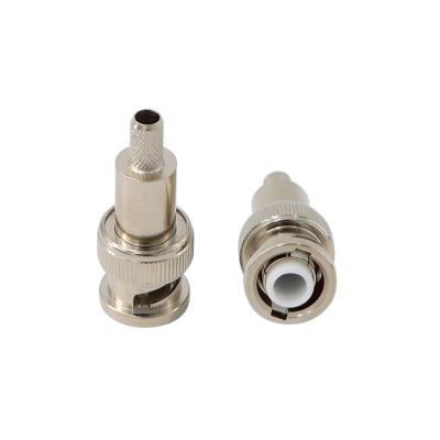 China Brass RF Connector BNC Male Plug Straight For RG58, RG141, LMR195 MHV Audio High Voltage 3000V for sale