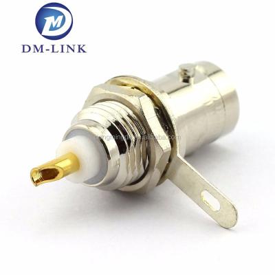 China Automotive Female BNC RF Coaxial Adapter Panel Mount With Nut Bulkhead Handle Solder Post Jack Connector for sale