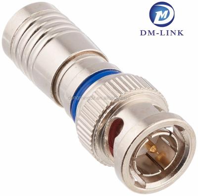 China RF Coaxial RF Connector 75ohm BNC Male Compression Connector For RG59 for sale