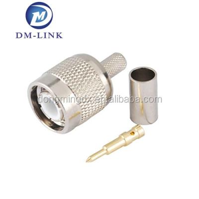 China Straight RF RF Connector TNC Male Plug Crimp For LMR195, RG58, RG142, RG400 for sale