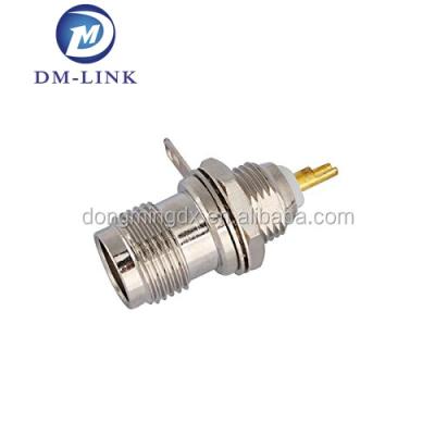 China Female RF RF Connector TNC Jack Bulkhead Panel Mount With Nut And Solder Cup for sale