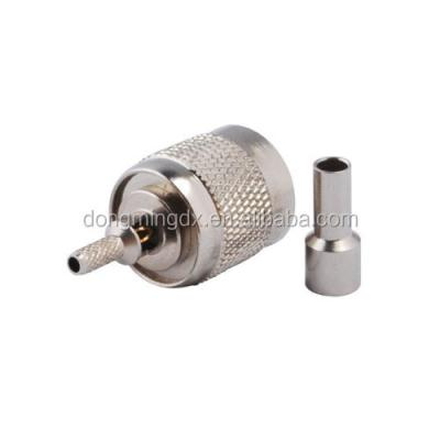 China RF Reverse Polarity RPTNC Male Plug With Female Basket In RF Connector For RG316 RG174 LMR100 Coaxial Cable for sale