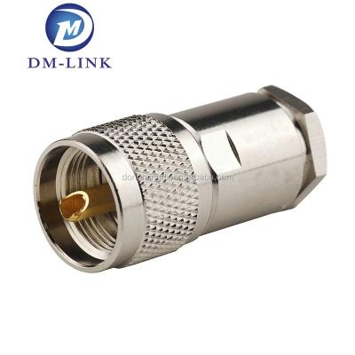 China RF Connector UHF PL259 Male PL259 SO239 Flange For LMR400 RG8 RG213 Coaxial Cable for sale