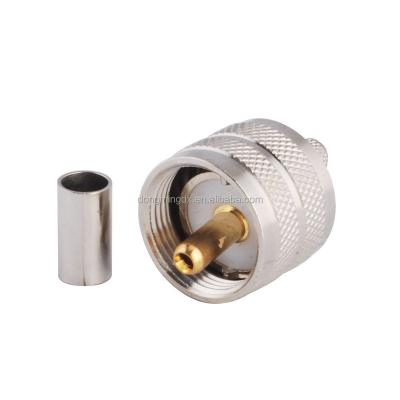 China RF Connector UHF Male PL259 Crimp for LMR195 RG58 RG400 Coaxial Cable for sale