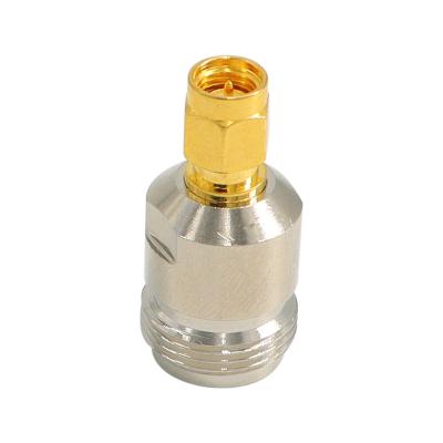 China Brass N Female Jack to Straight SMA Male Plug RF Coaxial Connector Cable Adapter for Wi-Fi Antenna Signal Booster for sale