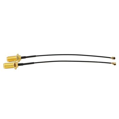 China Brass Female RF Connector Pigtail Cable SMA Bulkhead To Ufl 1.13 IPX Extension Cable Cable 10cm for sale