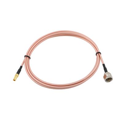 China Brass RF Coaxial Cable F Male Plug To SMB Male Plug For RG179 Cable 100cm for sale