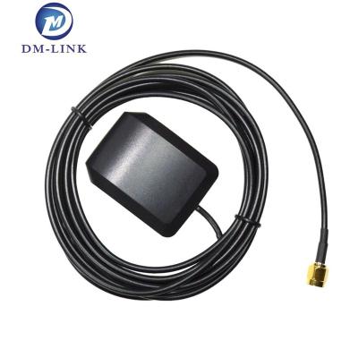 China Aerial GPS Antenna SMA Male Plug Connector Cable For Dash DVD Head Unit Stereos DM-GPS-SMAJ for sale