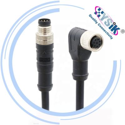 China Waterproof Industrial Automation M8 Female Connector 4 Pin Cable Connector IP67 4 Pin Pole for sale