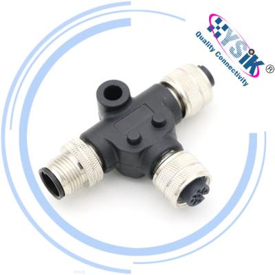 China NMEA 2000/devicenet/profibus/CanOpen/industrial Camera M8 M12T Type Aviation Plug 3 Pin 4 Pin 5 Pin Tee Waterproof Connector for sale