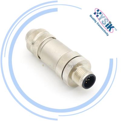 China Factory Automation/Transportation/NMEA 2000 or DeviceNet network. Compatible Binding Phoenix Connector M12 8 Pin Metal Male Plug Waterproof IP68 Protected Circular Connector for sale