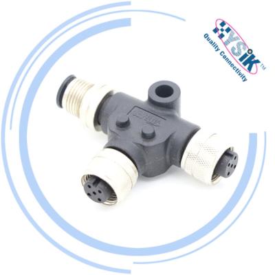 China Micro Tee NMEA 2000 M12 T Adapter , Waterproof 5pin Splitter Tee Connector for sale