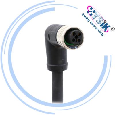 China NMEA 2000/devicenet/profibus/CanOpen/industrial waterproof camera connector M12 T code loop 5 pin male and female panel type large current socket with wire for sale