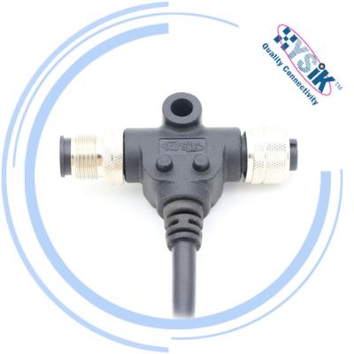 China NMEA 2000/devicenet/profibus/CanOpen/industrial mains cord t-type connector marine M12 camera waterproof tap connector for sale