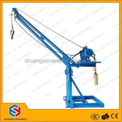 China Portable Electric Construction Hoist Small Hoist 360 Rotary Mini Truck Mini Lifting Crane for sale