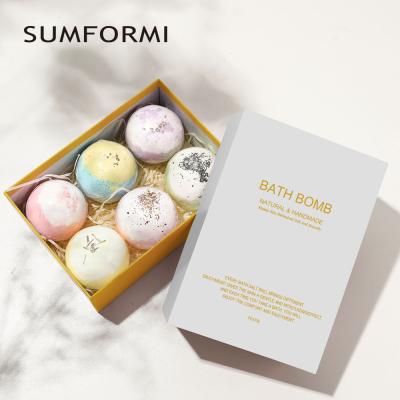 China Handmade Custom Aromatherapy Bubble Make Your Own Bath Bomb Romantic Bath Bomb 6 Pcs for sale