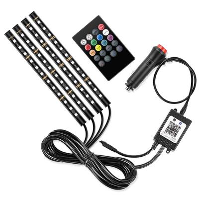 China Interior Ambient Light Car Control RGB LED Decorative Atmosphere Light Car Voice Decorative Ambient Light for sale