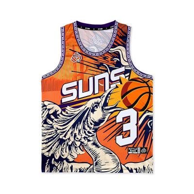 China Best QUICK DRY Custom Embroidery Basketball Uniform Latest Sublimation Basketball Tank Top Design for sale