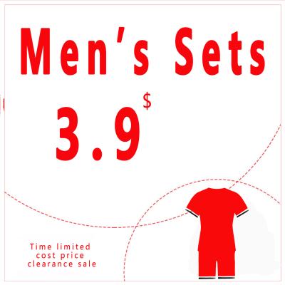 China Summer Breathable Spring Wear Custom Logo Oversized Bulk Sweat Top Shirt And Short 2 Piece Mens Sets for sale