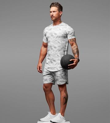 China Good New Look 2021 Breathable Camouflage Sale Two-Piece Shorts Sets Tracksuits Men's Slim Fit Sweatsuit Short Set for sale