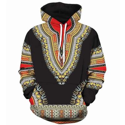 China New Men's Hoodies Ethnic Pattern Windproof Design Custom Ethnic Plus Size Casual Long Sleeve Hooded For Men for sale