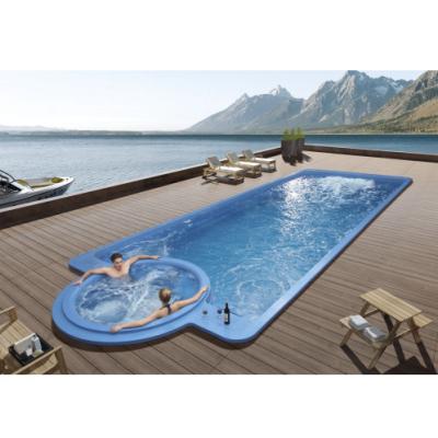 China Sustainable Balboa System Large Fiberglass Pool With Massage Hot Tub P12 for sale