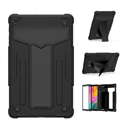 China Light Armour Shockproof  Bracket Tablet Cover For Samsung Galaxy Tab A 10.1 2019 T510 T515 PC + Silicone Flat Protective Case for sale