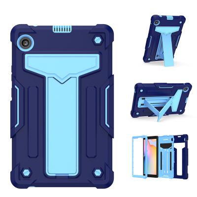 China Light Armour 3 Layers Shock Proof Silicone Protection Tablet Cover Case For HUAWEI MatePad T8-8.0 Heavy Duty Tablet Case with T Shape Bracket for sale