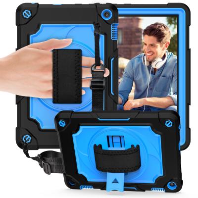 China Light Armour 360 Bracket Shockproof Tablet Cover For Amazon Fire HD 8.0 2020 Three-proof Silicone Tablet Case for sale