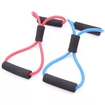 China High Quality Home Fitness Accessories Exercise Figure 8 Loop Resistance Tube High Elastic Bands Ring for sale