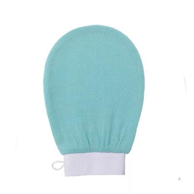 China EXFOLIATING Customized Custom Moroccan Bath Scrub Rayon Viscose Bath Scrub Glove Peeling Body Silk Exfoliating Glove for sale