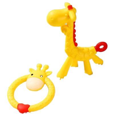 China high quality food grade 100%food grade silicone Teether Sophie The Giraffe Sensory Crochet Teether with pacifier clip for sale