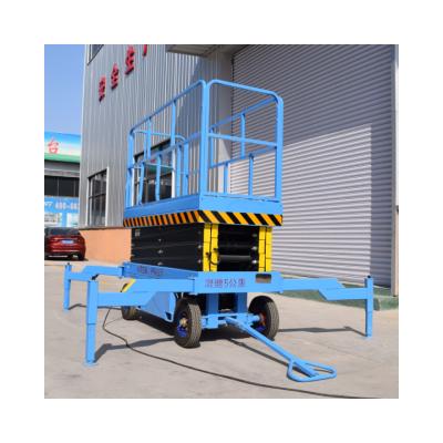 China portable hydraulic double scissor lift  work platform ladder vertical mast lift 5m 6m 8m 10m 12m for sale