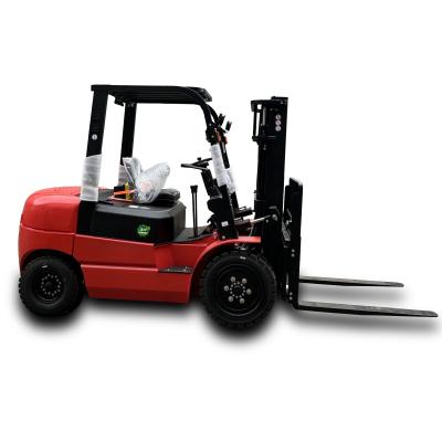 China Optional Side Loader Diesel Forklift Three Stage Mast Thicken Powerful And Durable for sale