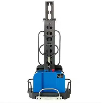 China 500kg 1000kg 1300 Mm Semi Electric Portable Stacker Self Loading Forklift For Container Use for sale