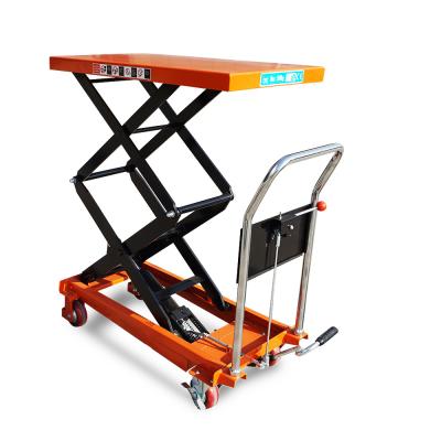 China 1760lbs 300kg 500kg 1000kg Manual Crank Hydraulic Double Scissor Lift Table for sale