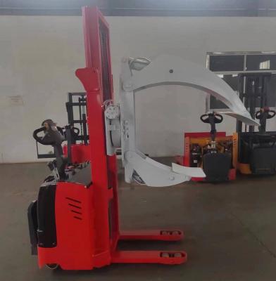 China 1ton 2ton 4m Electric Forklift Stacker With Clamp Roll Paper Stacker for sale