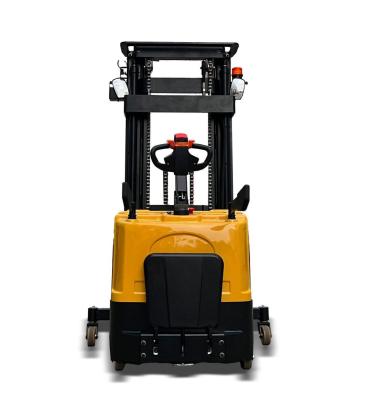 China Heavy Duty 1500kg 2000kg Full Electric Pallet Stacker Battery Powered Forklift with 1500mm Lift Height and CE Certified for Small Warehouse Use for sale