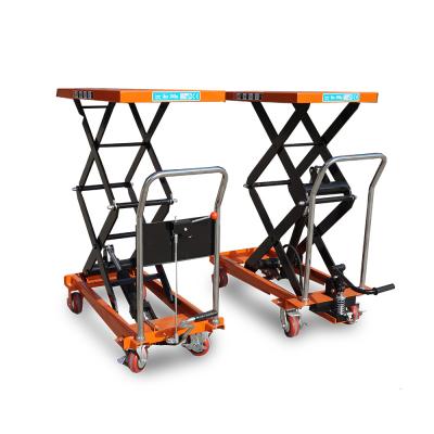 China KAD 1760lbs Manual  Crank Hydraulic Double Scissor Lift Table for sale