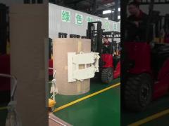 Four-wheel forklift with clamps