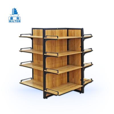 China double sided used wooden display supermarket gondola shelf for sale for sale