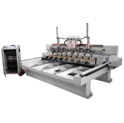 China Wood Chair 8 10 12 Heads Multi Axis 3D Router 4 Axis CNC Wood Carving Machine for sale