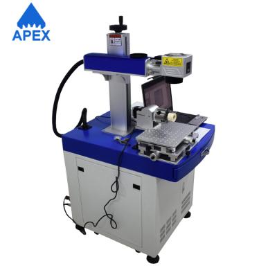 China Automated Loading Low Price Lifting 500mm Bracket 10w 20w30w Fiber Optic Mini Color Mopa Raycus Deep Laser Marking Engraving Machine for sale